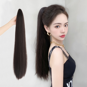 黑长直假发女马尾
