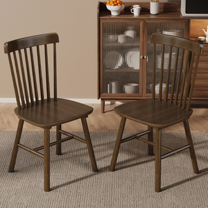 温莎椅北欧实木餐椅家用简约现代靠背椅中复古小户型书桌餐桌椅子