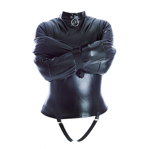 sm道具情趣用品皮革拘束衣自缚禁锢紧身约束带男女奴束缚捆绑工具