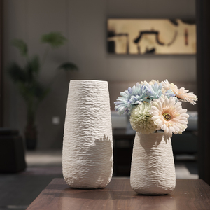 读途北欧白色花瓶陶瓷干花鲜花客厅插花摆件插花水养轻奢高级感