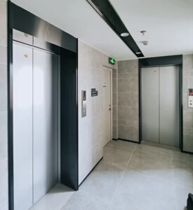 不锈钢玫瑰金拉丝装潢新货梯酒店家用电梯金属哑光门套包边安装