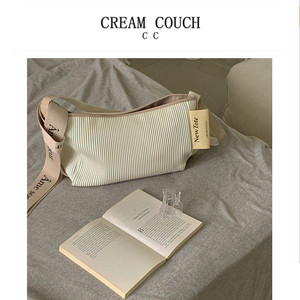 马来西亚creamcouch蛋糕包软皮条纹托特包new tote小众设计包