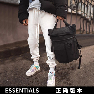 520淘宝特清好裤子~ 越产fog复线essentials反光飘带高街加绒束口裤