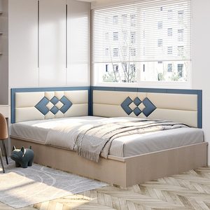 榻榻米墙围床头软包靠背现代简约塌塌米卧室装饰贴墙床围靠垫自粘