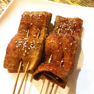 重庆四川特产用烧烤豆皮串豆腐皮薄豆皮春游火锅商用食材1kg