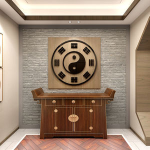 000人付款天猫太极两仪八卦图贴纸新中式贴画书法沙发背景墙贴防水