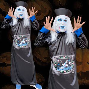 儿童cosplay化妆舞会恐怖官服成人清朝古装男僵尸服装万圣节鬼衣