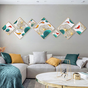 轻奢高档简约客厅背景墙高清壁画现代大厅沙发背后墙上装饰画挂画