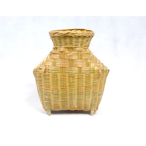 竹编传统手工艺品鱼篓捕鱼竹篓小鱼篓竹制品装饰品竹鱼笼大号