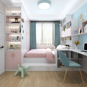 整体儿童房榻榻米 全屋定制榻榻b米床衣柜一体带书桌书柜组合房间