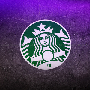 starbucks 星巴克杯子loog贴纸咖啡店装饰创意防水反光车贴遮划痕
