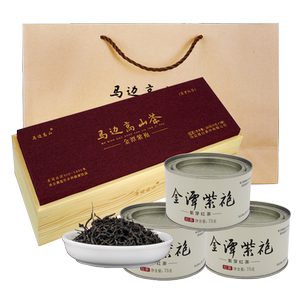 马边高山茶叶 金潭紫袍紫芽红茶 生态茶 老川茶礼盒装225克