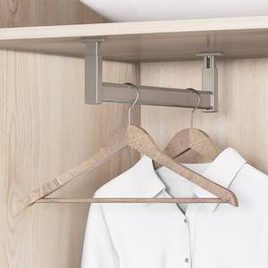 新品方杆u形衣柜竖向正挂衣杆悬挂纵向吊阳顶装浅u柜吊杆钩台挂柜