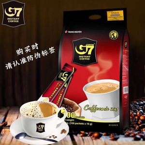 正品越南咖啡进口中原g7三合一速溶咖啡粉学生提神100条装1600g袋