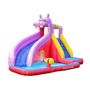 津布气垫床带水池儿童充气城堡滑梯户外淘气堡运动健身游乐设备.