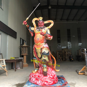 王灵官 道家灵祖神像摆件树脂玻璃钢铜木雕火神王天君道家护法神