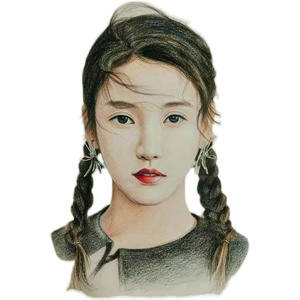 新品画素描头像彩铅画个性真人照片画艺术画手绘人物y设计礼物定