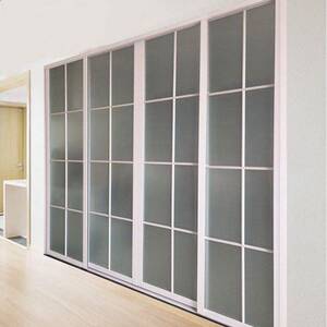 玫凯厨房推拉门客厅钢化玻璃移门定制f阳台隔断拼格门钛镁合金滑