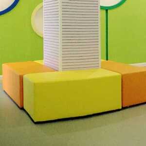 围柱沙发凳包柱弧形凳子幼儿园早教大厅圆形柱方形柱子防撞软包o