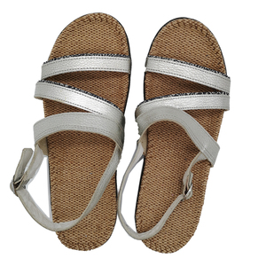 硕牌亚麻凉鞋透气吸n汗防臭抗菌女士时尚简约夏季秋季居家沙滩拖