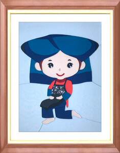 新品diy手工拼布画布嵌布贴画亲子材料包56民族风人物壮族30x40