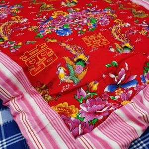 东北大花布传统手缝棉花被老式包边被子民国风复古典怀旧花布被套