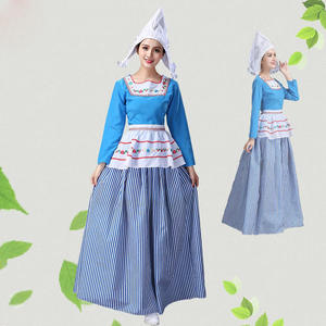 新新款外国服装荷兰传统舞蹈服女仆运动会走秀服装成人cosplay服