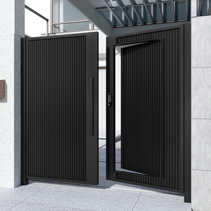 别墅庭院大门不锈钢电动花园入户门别墅单双开院子门乡村铝艺大门