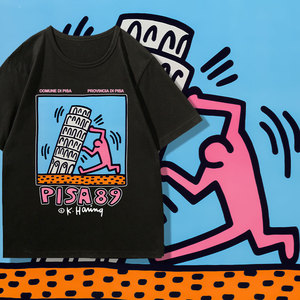 00非古流旗舰店天猫凯斯哈林keithharing联名短袖t恤印花男女夏