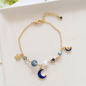 卡莫那2条装闺蜜手链女学生月亮星空手饰网红韩版超仙气姐妹少女