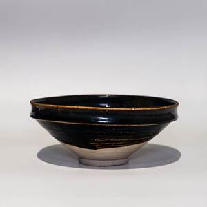 [字幕君]磁州窑瓷器茶具碗 收藏黑釉碗摆件摆设黑碗陶瓷河北邯郸