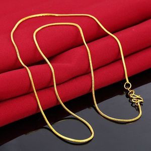 越南沙金项链男女蛇骨链黄金色久不掉色欧币饰品轻奢时尚蛇骨素链