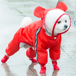 小狗狗雨衣四脚防水包肚子泰迪比熊小型犬中型大型犬柯基柴犬雨披