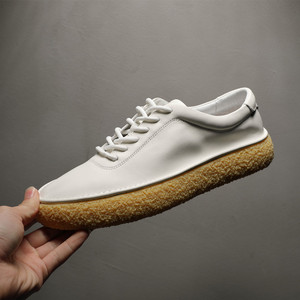 飞机头小白鞋男