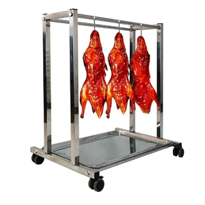 烤鸭烤鹅烤鸡肉乳鸽食堂家用挂肉架子带托盘生肉架不锈钢悬挂肉架