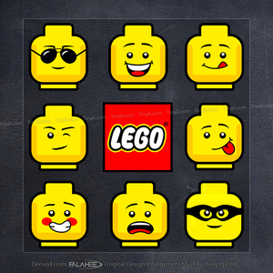 lego乐高玩具卡通积木表情包反光防水贴纸摩托车身改装饰创意拉花