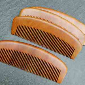 小董工坊枣木梳子 按摩梳 按摩头皮 板形头部按摩梳枣木小梳子