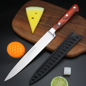 碳钢加长大号水果刀家用高档商用切西瓜工具宿舍瓜果刀三文鱼生刀