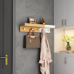 挂衣板壁挂墙背板不占地衣架壁挂墙上北欧风格玄关墙面入户轻奢