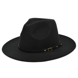 黑色礼帽男子帽子牛仔帽西部毡帽西藏旅游草原蒙古帽女爵士帽复古