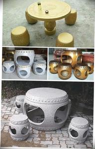 石雕景观别墅茶台休闲庭院钢塑公园石凳模具棋盘材料水泥柱石凳子