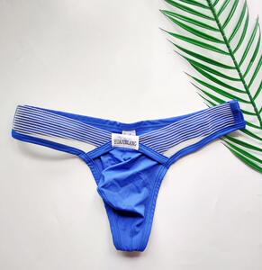 男士内裤一字带性感拼接蕾u丝网眼高档冰丝裤新款性感丁字速干柔