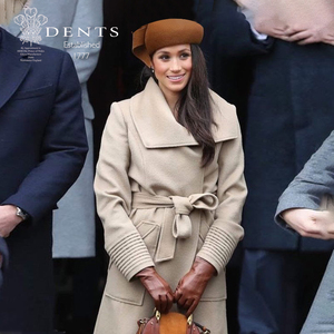 【梅根王妃同款保暖羊绒里】dents羊皮女分指手套isabelle7-1134