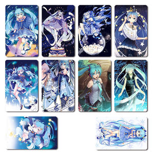 初音未来卡贴二次元动漫周边miku高清水晶磨砂学生饭卡公交贴纸
