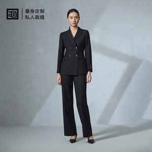 隆庆祥商务正式职业定制西装女士套装新款时尚上班族职业条纹西装