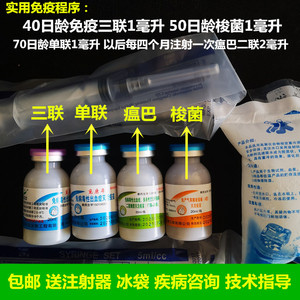 兔子疫苗兔疫苗套餐兔瘟巴氏杆菌魏氏梭菌兔三联疫苗兔针育苗