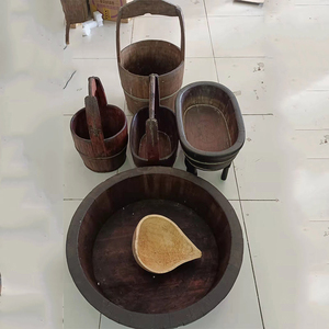 老物件民俗旧时农村洗衣用具木盆木桶农家乐民俗复古装饰影视道具