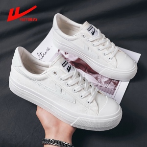 回力中国青年男鞋经典款低帮厚底松糕鞋男护士鞋情侣帆布鞋小白鞋