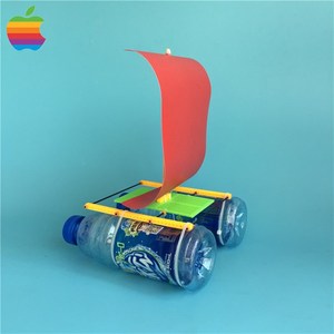 diy脉动帆船 环保材料手工w制作 废物利用 科技小发明 比赛模型