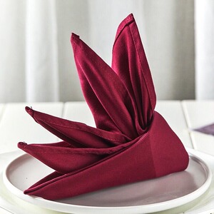 55*55cm纯棉酒店餐巾口布折花口布席巾西餐厅餐桌装饰布擦杯布